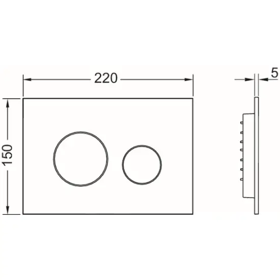 TECEloop Przycisk spłukujący do WC czerwony brąz metaliczny 220 x 150 x 5 mm TECE